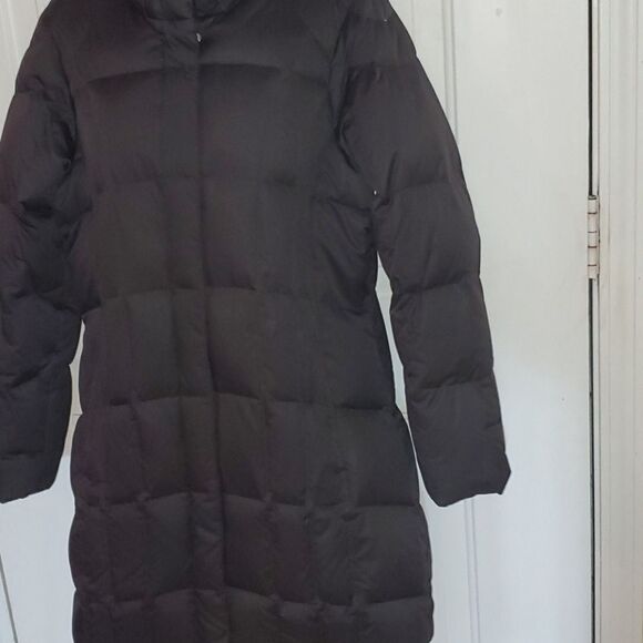 Vintage Goose Down Eddie Bauer Black Trench Coat - Picture 4 of 7